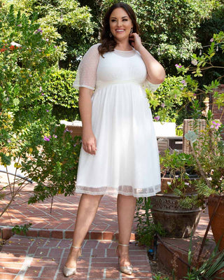 Stars A-line Dress  in Ivory