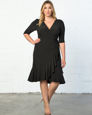Whimsy Wrap Dress in Black
