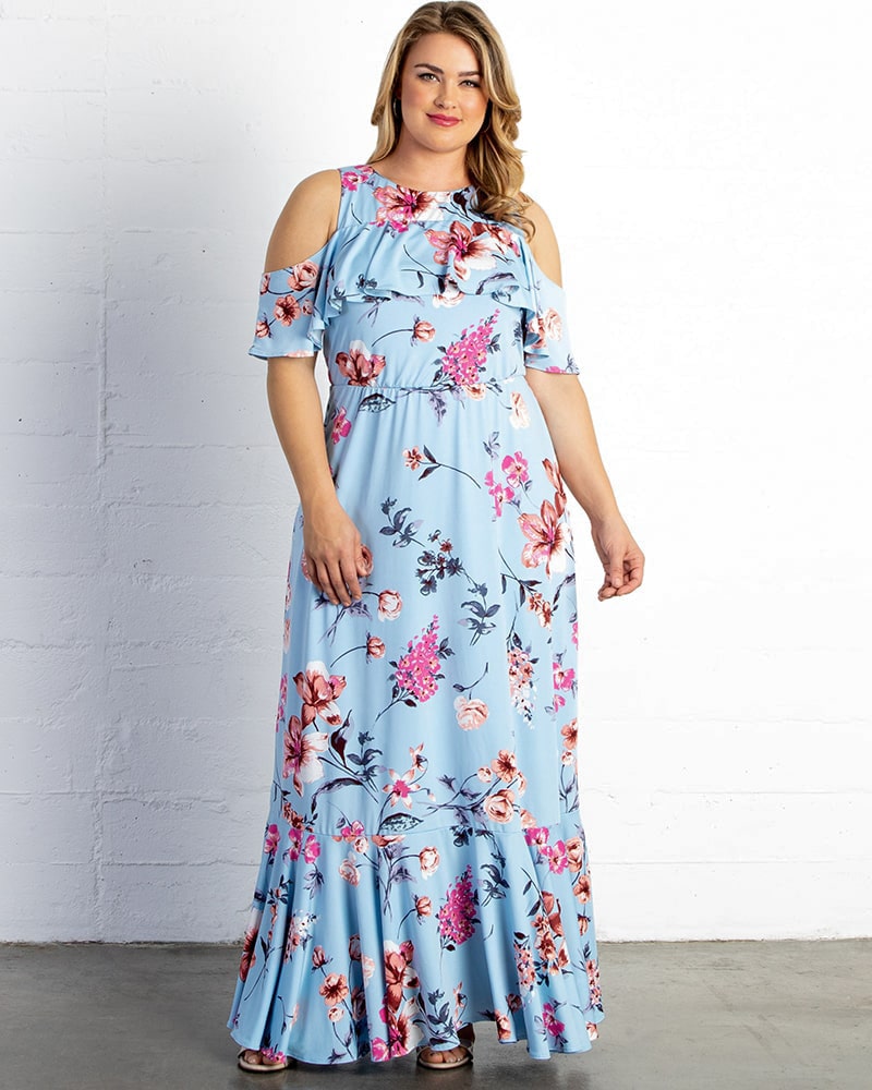 Piper Cold Shoulder Maxi Dress Final Sale Kiyonna