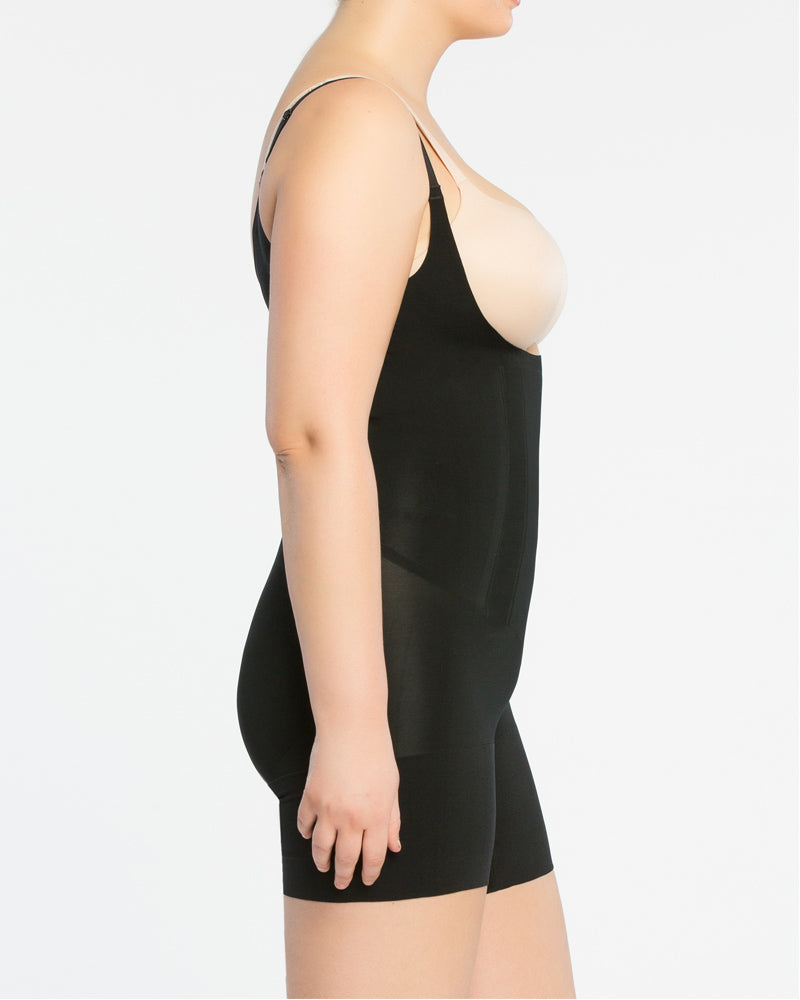 Spanx Oncore Open-Bust Mid-Thigh Bodysuit - Belle Lingerie