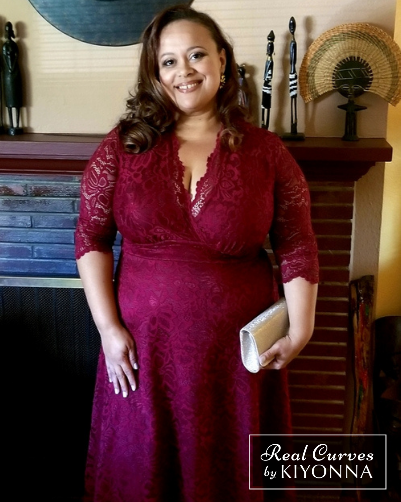 Plus Size Special Occasion Mademoiselle Lace Cocktail Dress