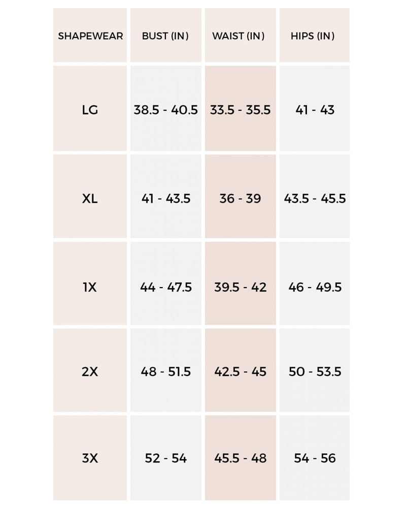 Spanx Size Chart