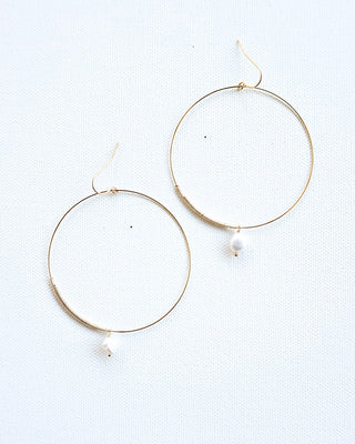 Pearl Hoop Earrings 