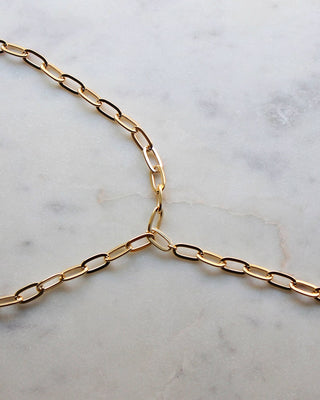 Chain Link Lariat Necklace 